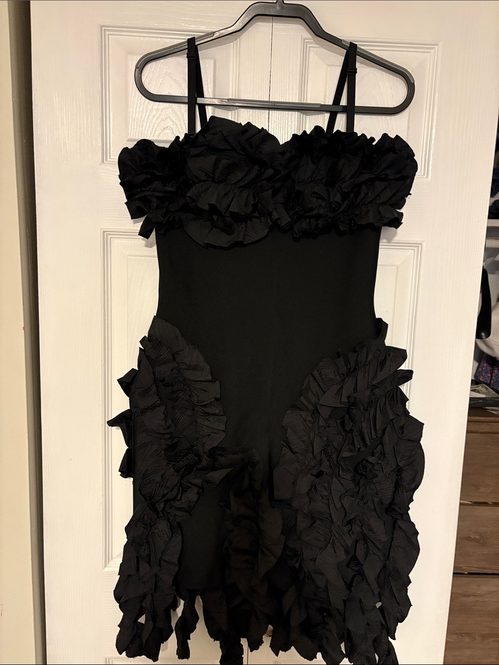 Akira Womens Black Ruffle Dance Dress Size XL. New without tags.